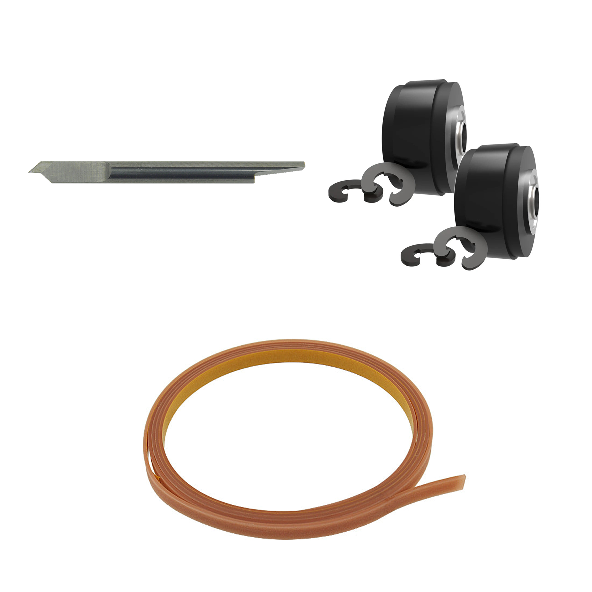 Summa Tangential Essentials Pack 1 - 45° Double Wedge Tangential Knife & Cutting Strip & Pinch Rollers (2) & Clips