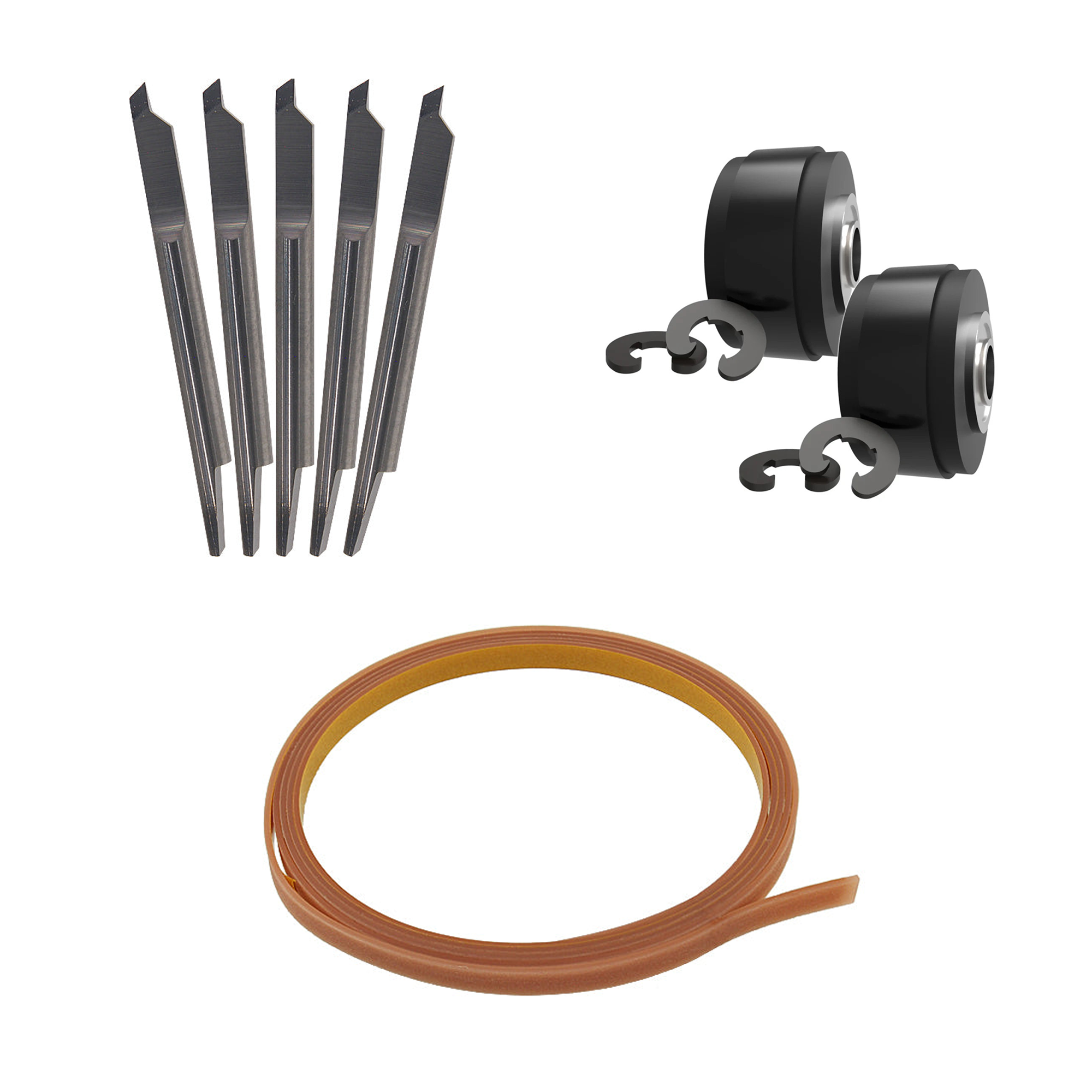 Summa Tangential Essentials Pack 2 - 36° Tangential Blade (5pk) & Cutting Strip & Pinch Rollers (2) & Clips