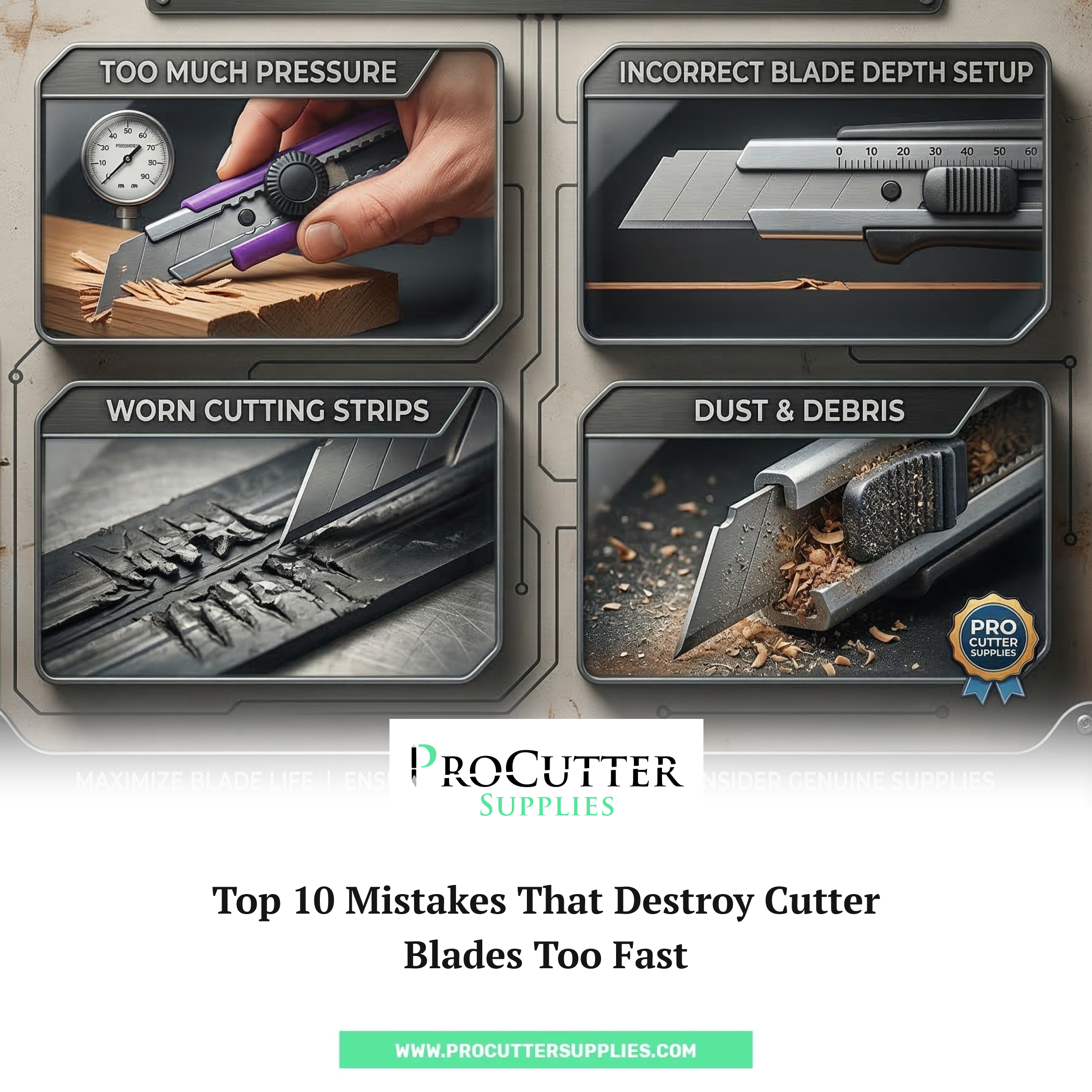 Top 10 Mistakes That Destroy Cutter Blades Too Fast